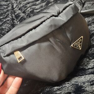 Black Nylon Waist Bag